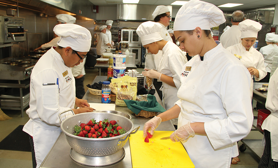 Culinary Students Preparing Food